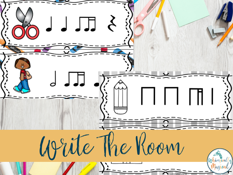 write the room rhythm activity rhythm review elementary music