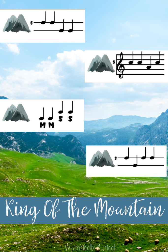 king of the mountain rhythm activity rhythm review elementary music